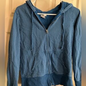 Blue white polka dot Old Navy Hoodie